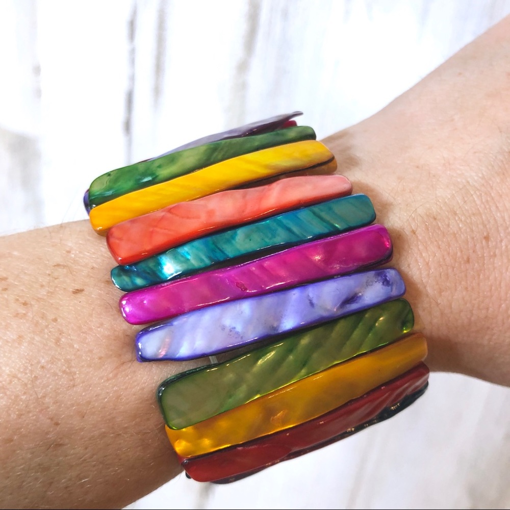 Colorful Shell Stretch Bracelet